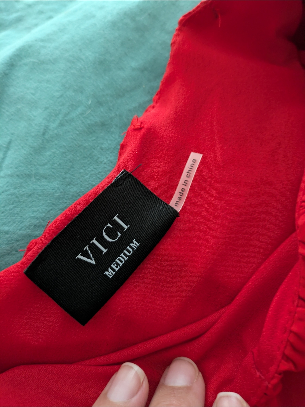 Vici "All Wrapped Up" Red Mini Dress with Pink Bow Accent Pleats Party Coquette - Picture 5 of 11